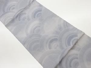 青海波模様織出し開き名古屋帯（額縁仕立て）